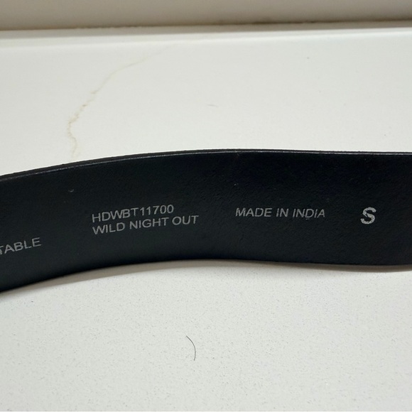 Harley-Davidson Black Belt with Silver Winged Shield Set of 2 - Picture 6 of 6